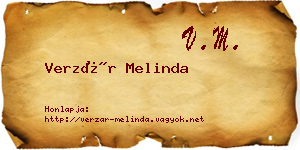 Verzár Melinda névjegykártya