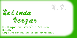 melinda verzar business card